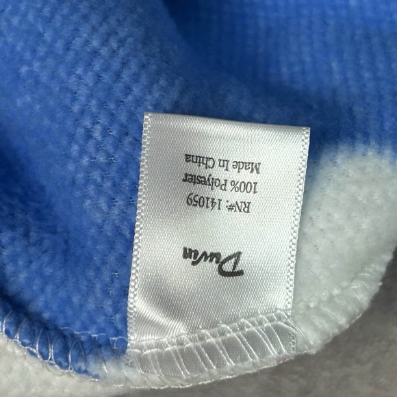 Duvin Paradise Zip Hawaii Hibiscus Sherpa Size XL Blue White - Picture 5 of 6